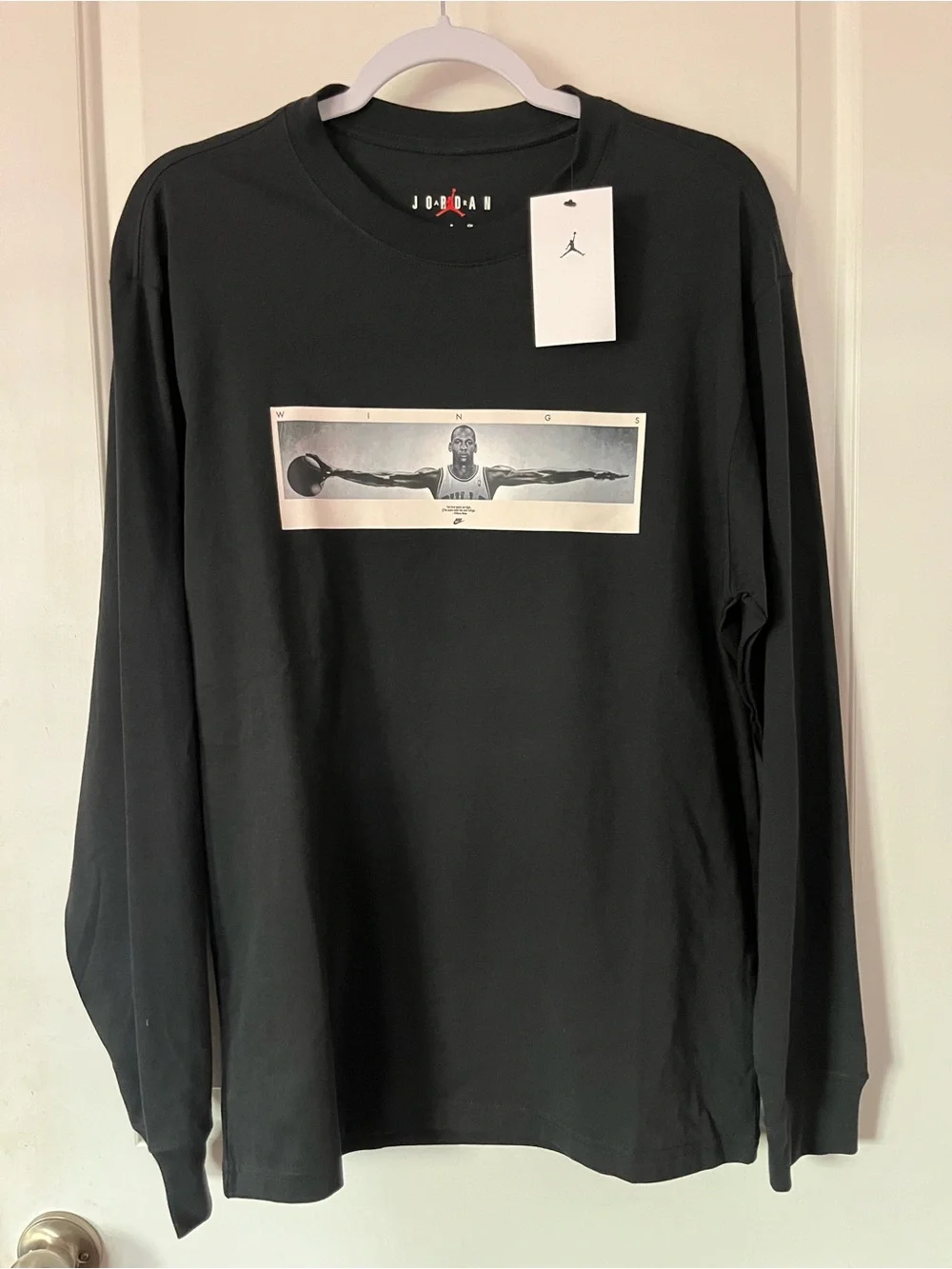 NWT Jordan Black 'Wings' Michael Jordan Graphic Short Sleeve Tee